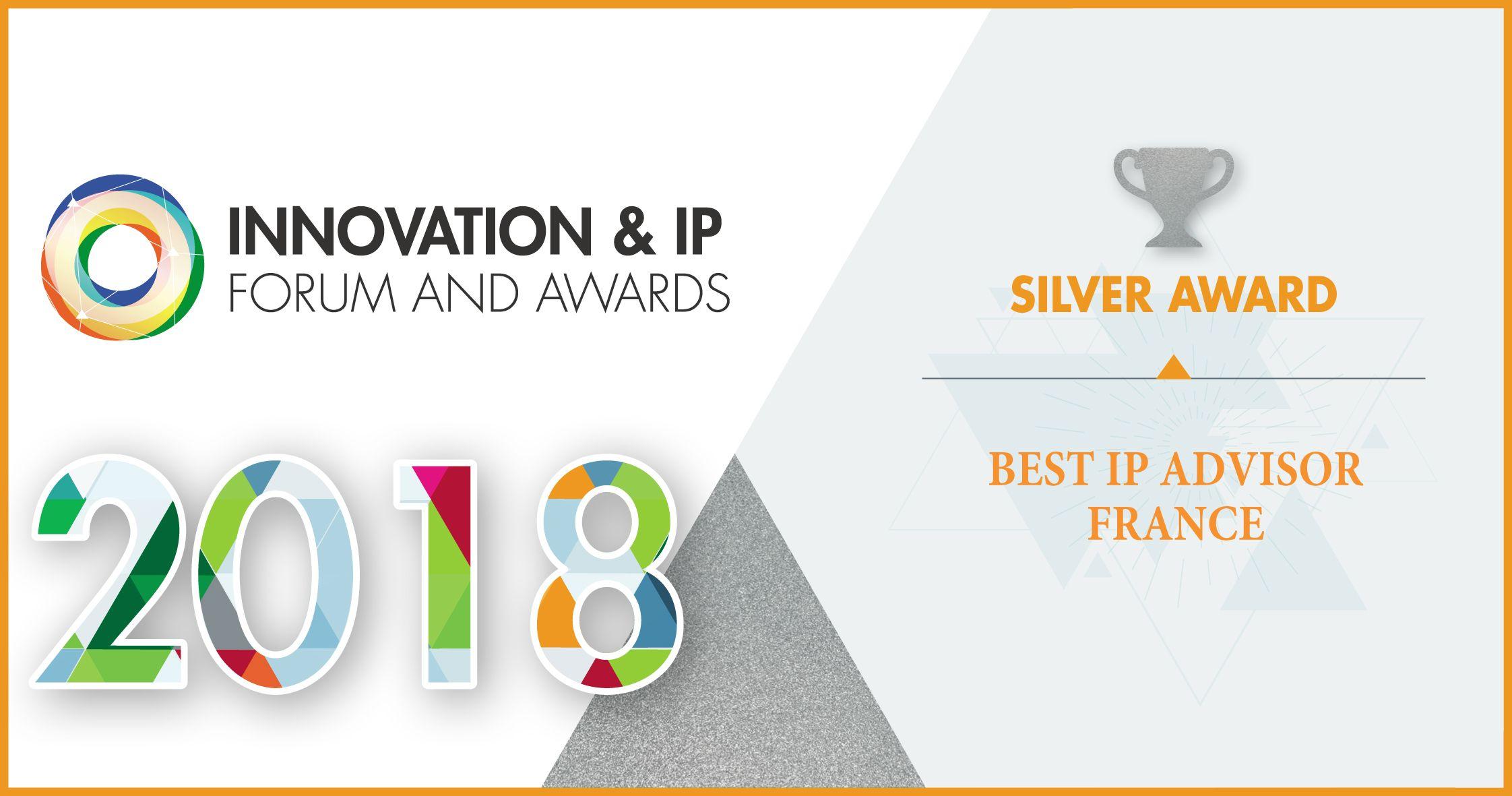 IPSIDE Silver Award Best IP Advisor France 2018