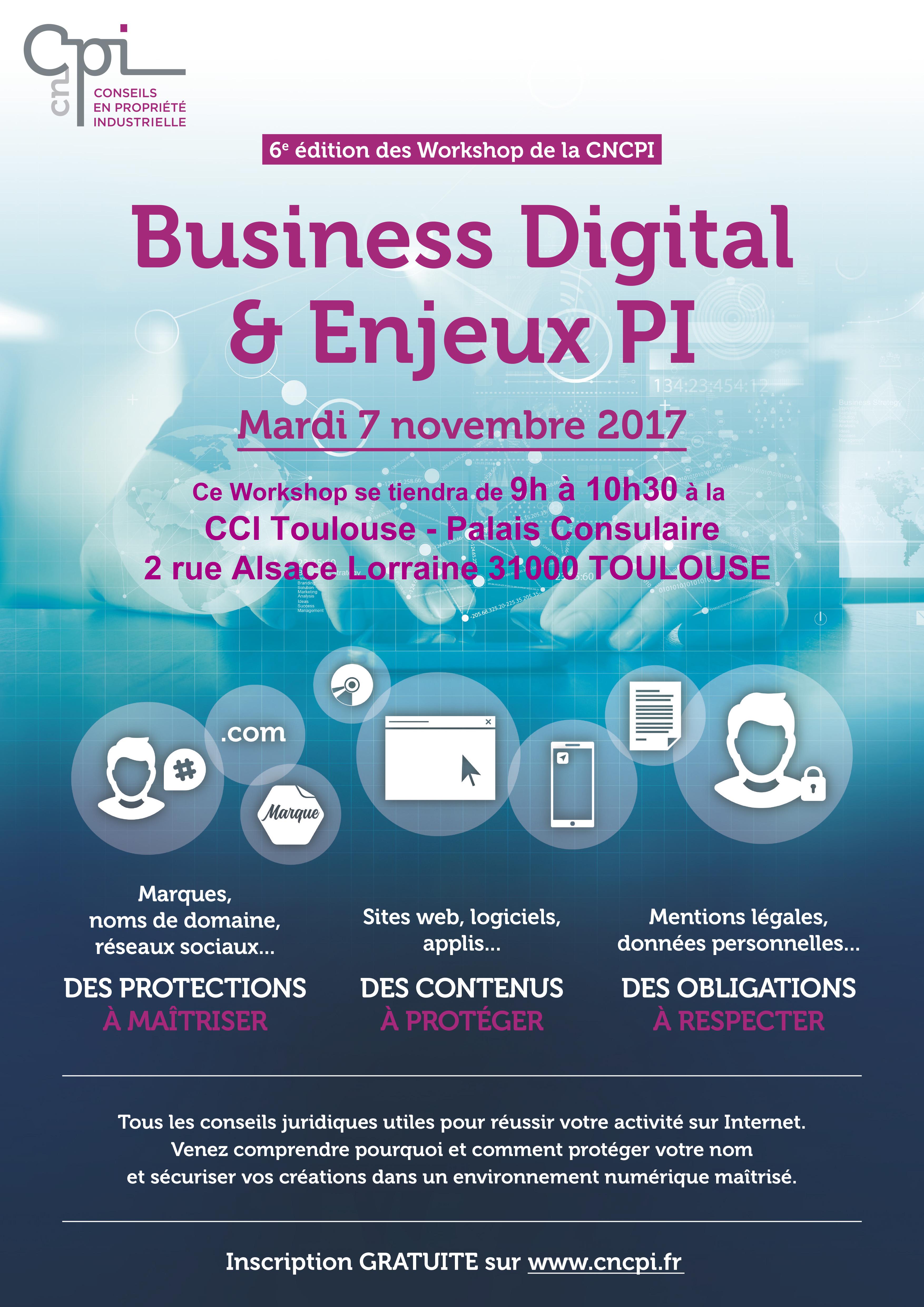  Workshop CNCPI Business Digital et enjeux PI