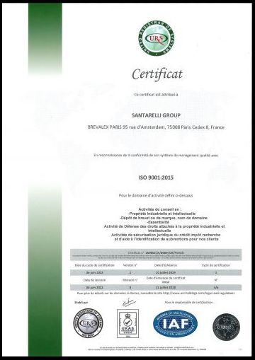 ISO 9001-0009- FR - BREVALEX PARIS - 06-06-2022