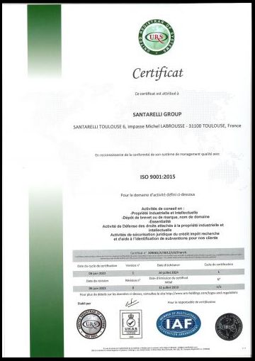 ISO 9001-0012- FR - SANTARELLI TOULOUSE - 06-06-2022